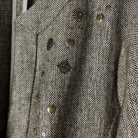 Coldwater Creek Jacket Womens 18 Metallic Embellished Button Up Blazer Coat - Picture 3 of 7